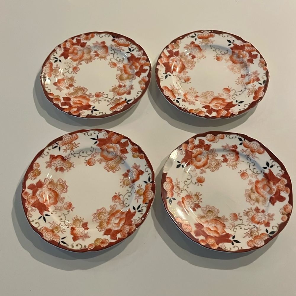 Decorative Hand painted small floral Plates Japan